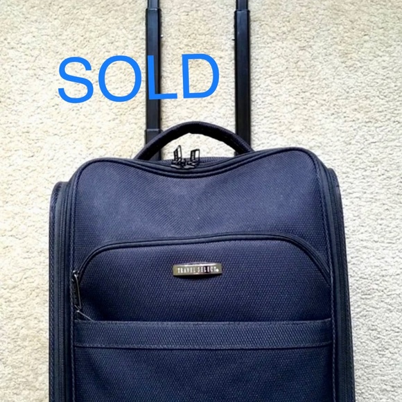 Black Travel Select 16" UnderSeat Soft Side Rolling Carry On - Picture 1 of 8
